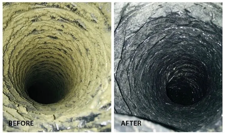 Air duct cleaning before and after photo 5